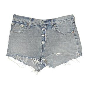 Levi's Light Blue Distressed Jean Shorts